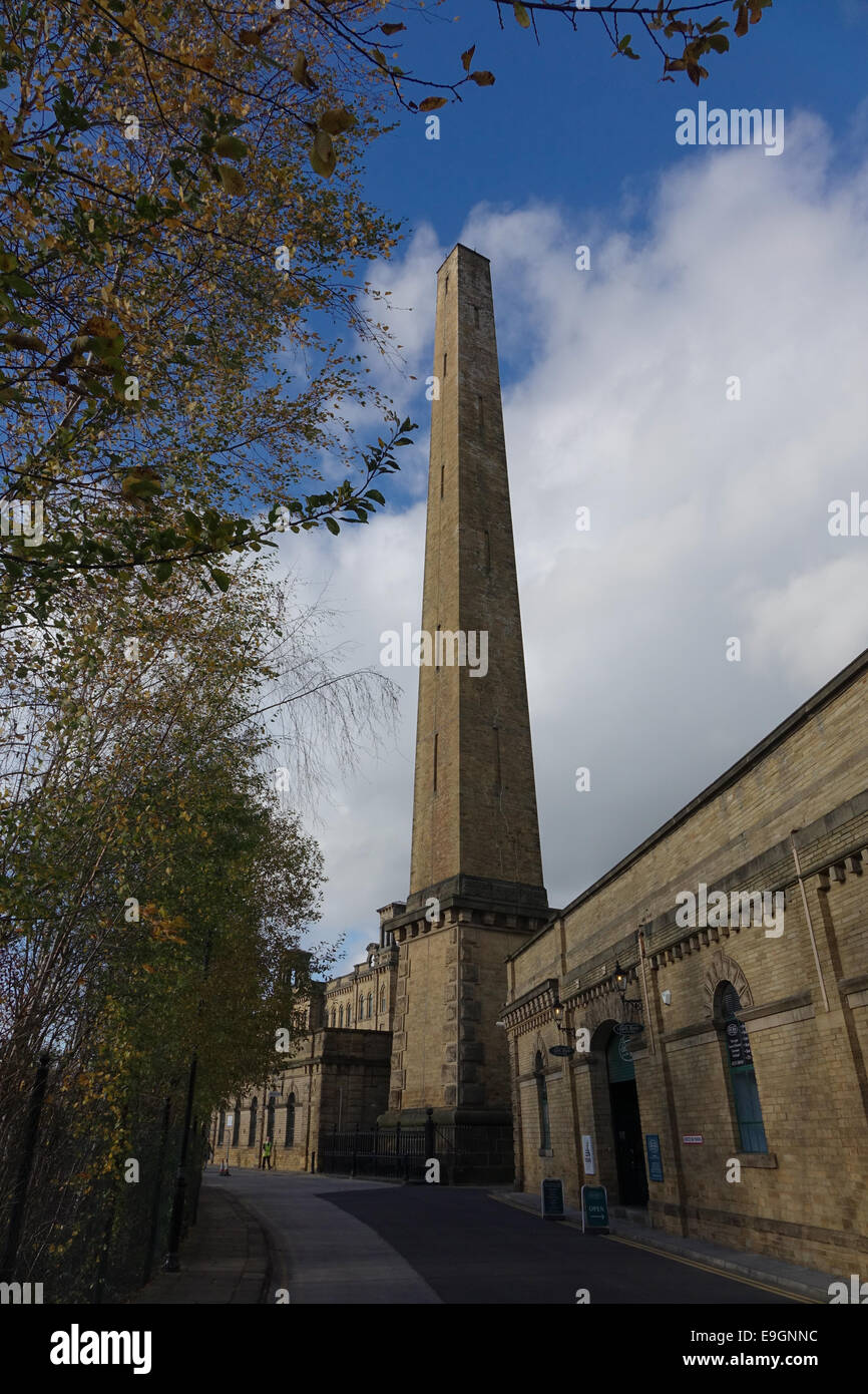 View of Salts Mill in Saltaire, near Sir Titus Salts model village