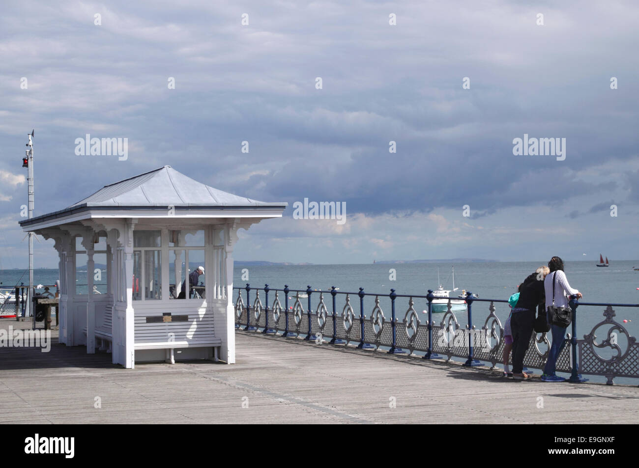 Head of Swanage Pier Dorset England Stock Photo Alamy