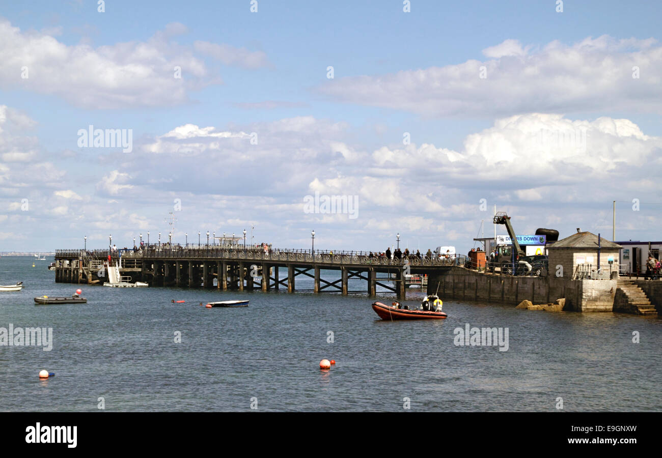 Swanage Pier Dorset England Stock Photo