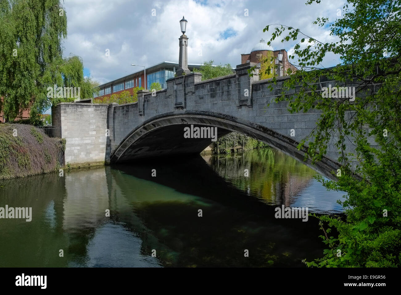 Whitefriars Bridge in Norwich, built in the 1920s by AE Collins. Stock Photo