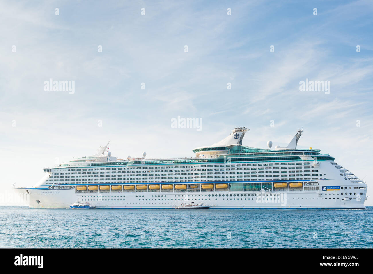 Royal Caribbean International cruise ship Adventure Of The Seas in Cannes, France Stock Photo