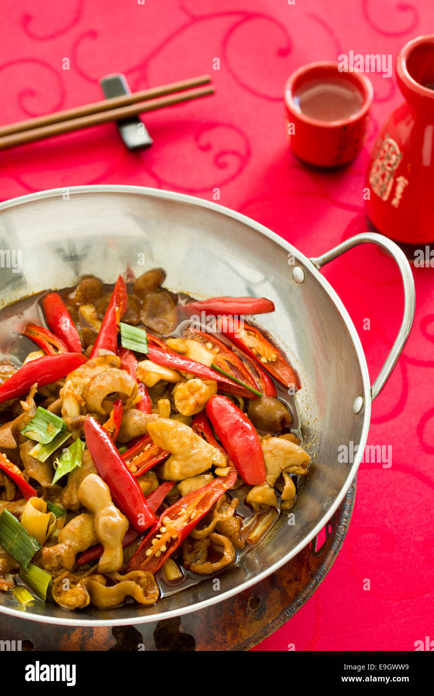 Chinese cuisine griddle pork intestines Stock Photo Alamy