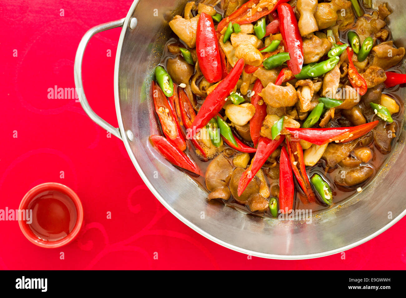 Chinese cuisine griddle pork intestines Stock Photo Alamy