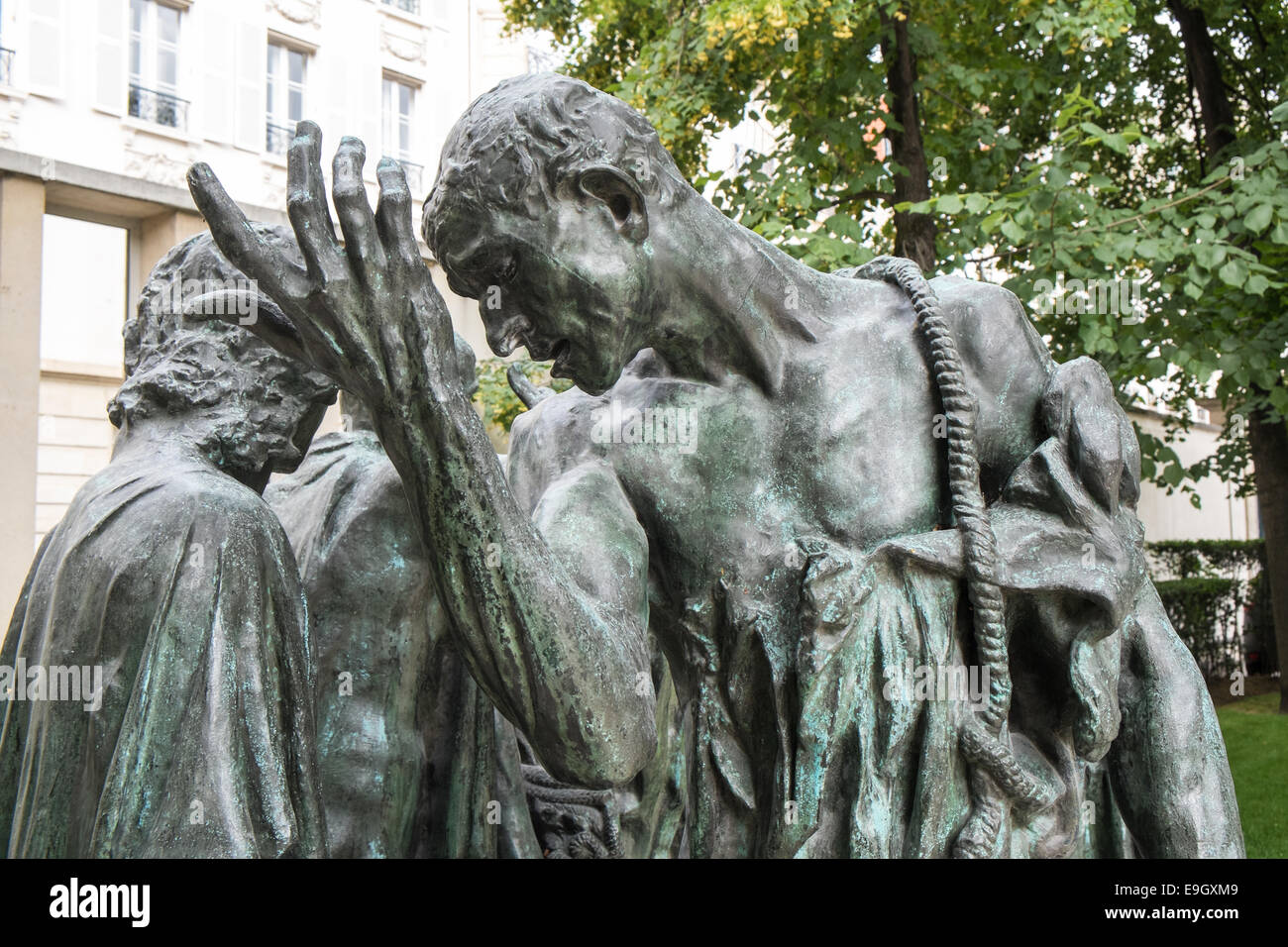 Largescale sculpture on display at gardens of Rodin Museum, Paris