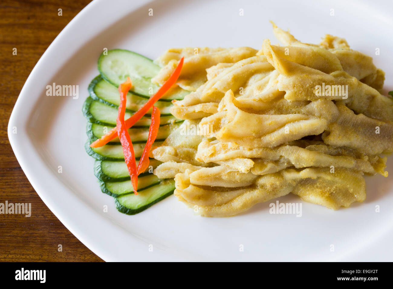 Chinese cuisine duck web with mustard Stock Photo Alamy