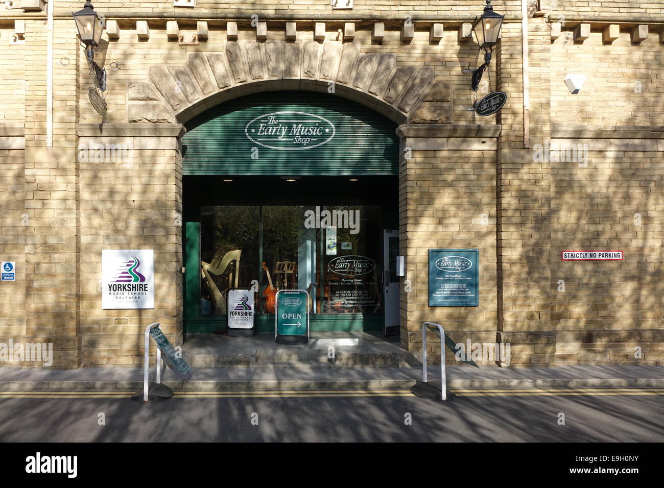 View of Salts Mill in Saltaire, near Sir Titus Salts model village