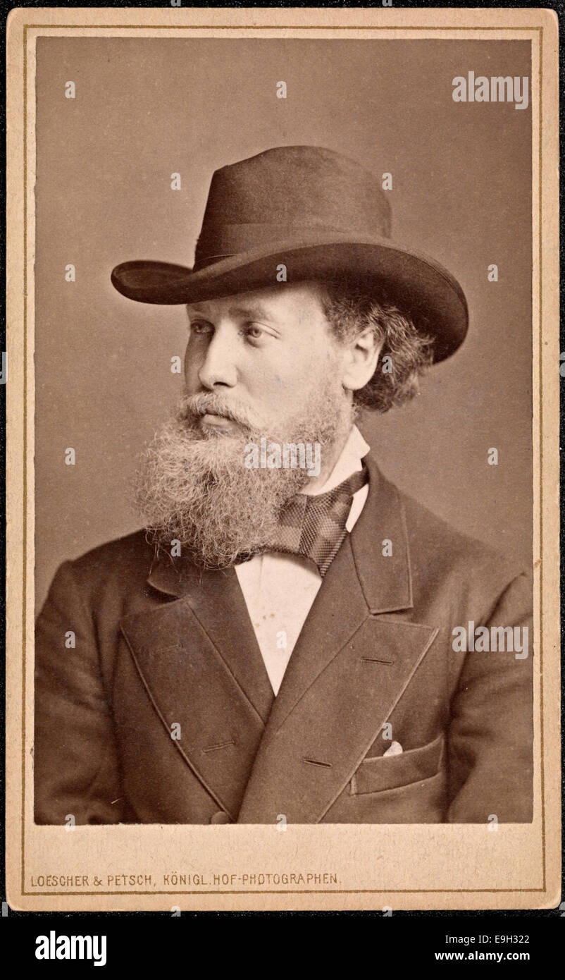 Portrett av Christian Krohg, 1877 Stock Photo Alamy