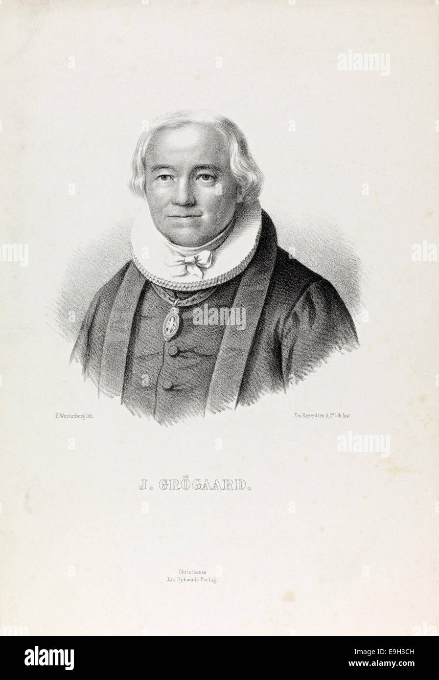 Portrett av Hans Jacob Grøgaard Stock Photo Alamy