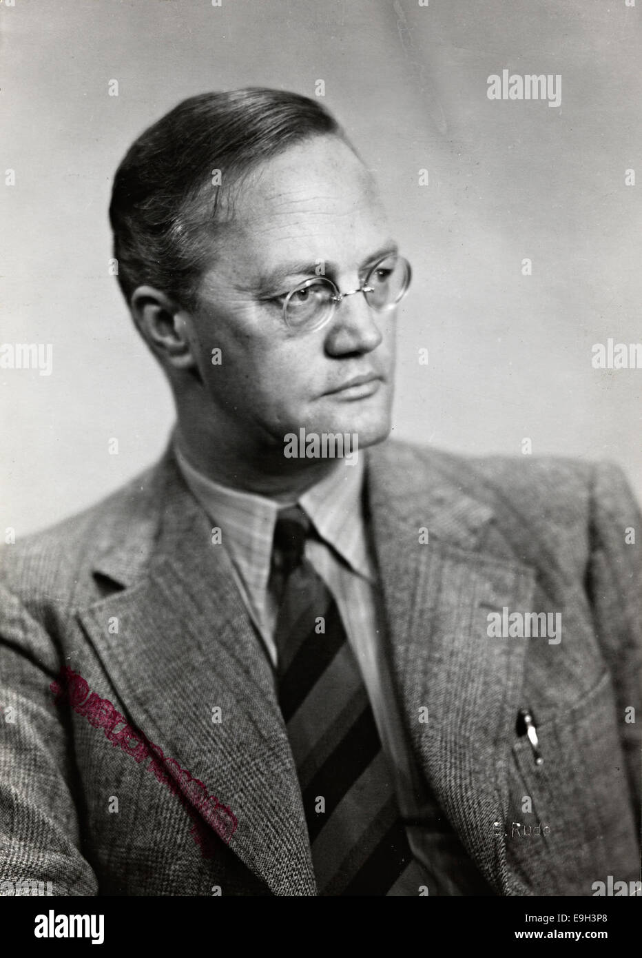 Portrett av Sigurd Hoel, 1947 Stock Photo