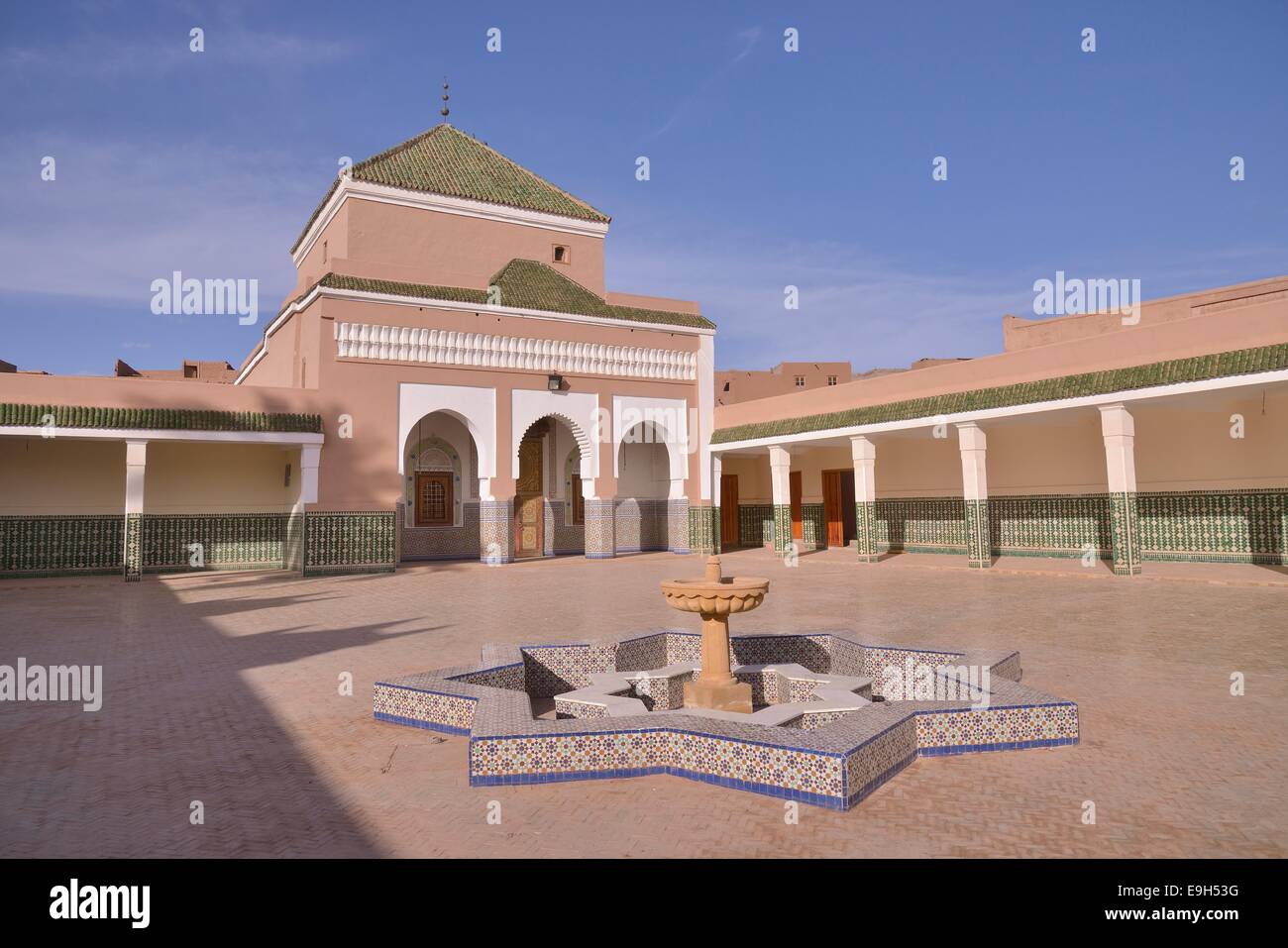 Zaouia, mausoleum in the madrasa, Tamegroute, Souss-Massa-Draa region, Morocco Stock Photo
