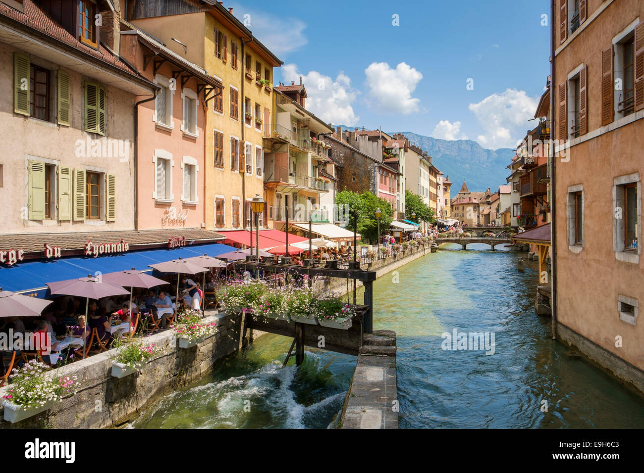 Cafes in Annecy, France, Haute-Savoie, Europe Stock Photo