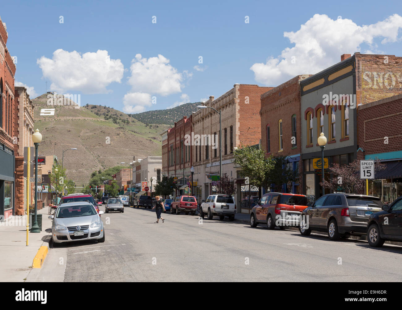 Salida, Colorado, main street USA, with typical shops and stores Stock