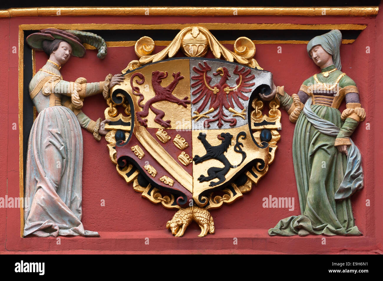 Habsburg coat of arms at the Historisches Kaufhaus, historical