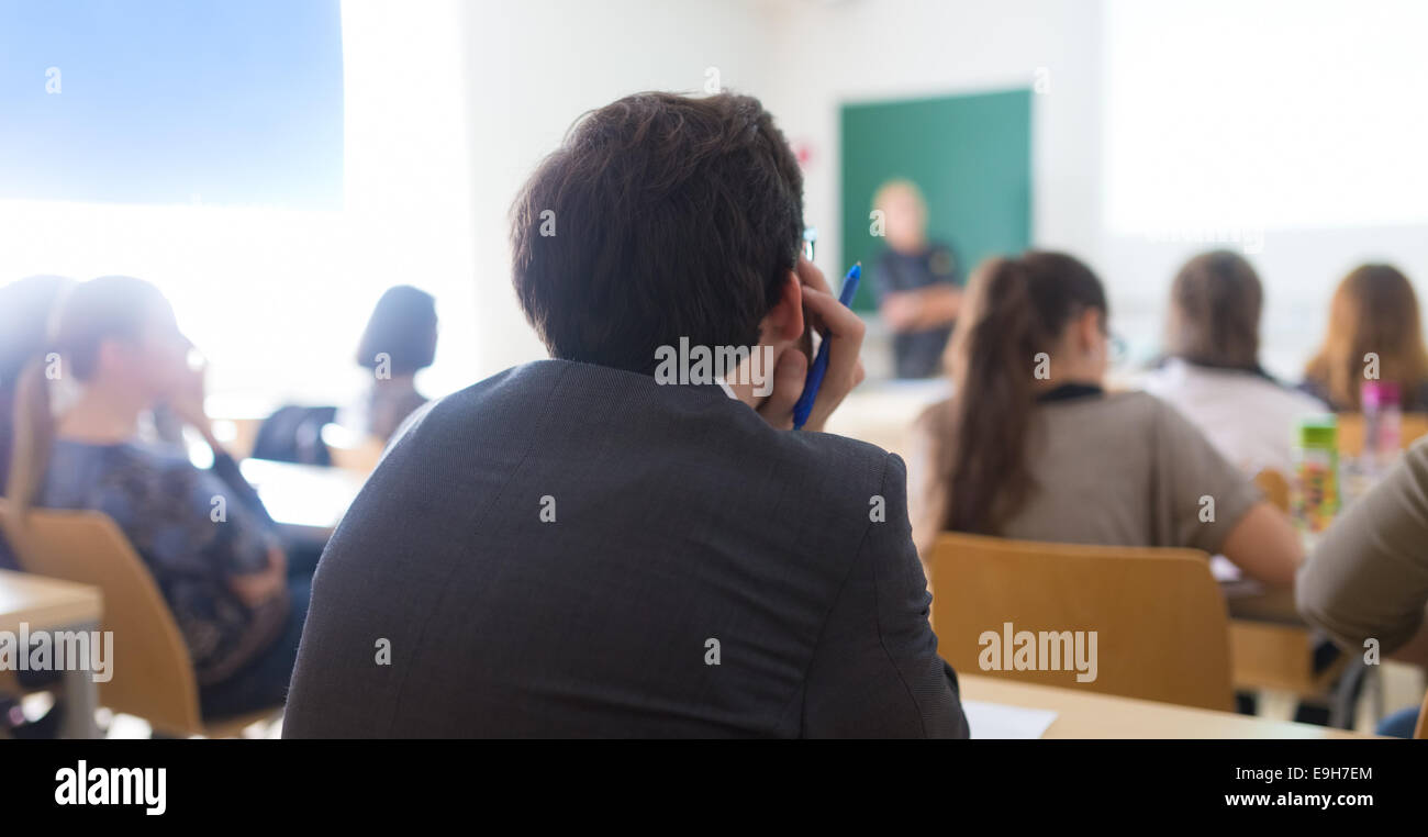 Lecturer at university. Stock Photo