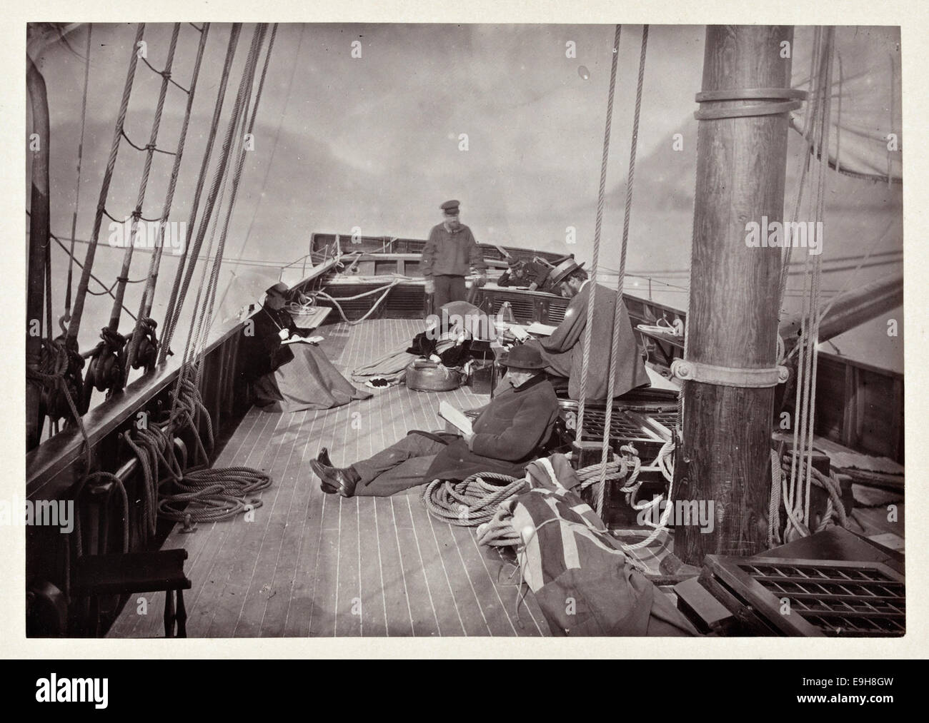 s. 81 Afternoon on Deck - Nord Fjord ['Cruise of the 'Nereid' 1869'] Stock Photo