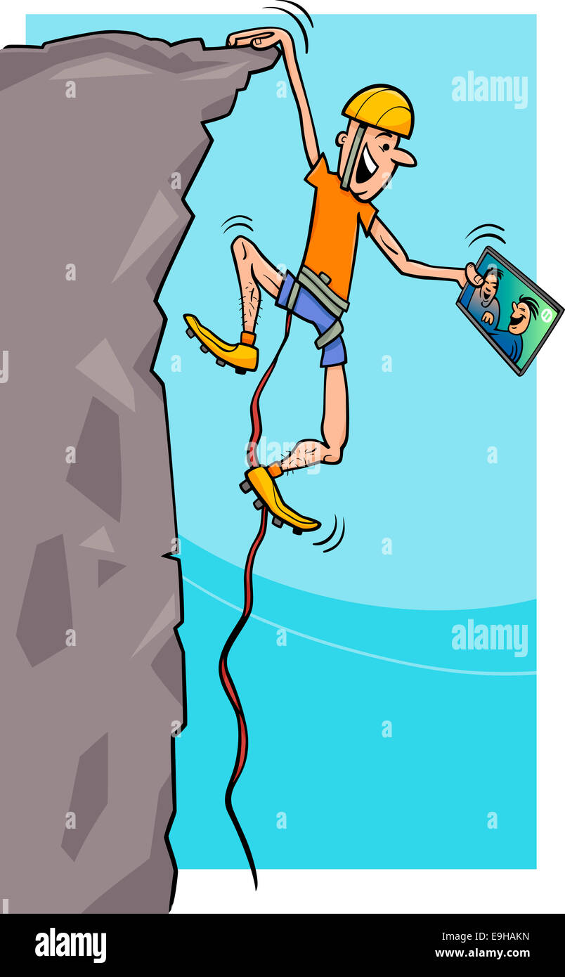 Rock climber cartoon design hi-res stock photography and images - Alamy
