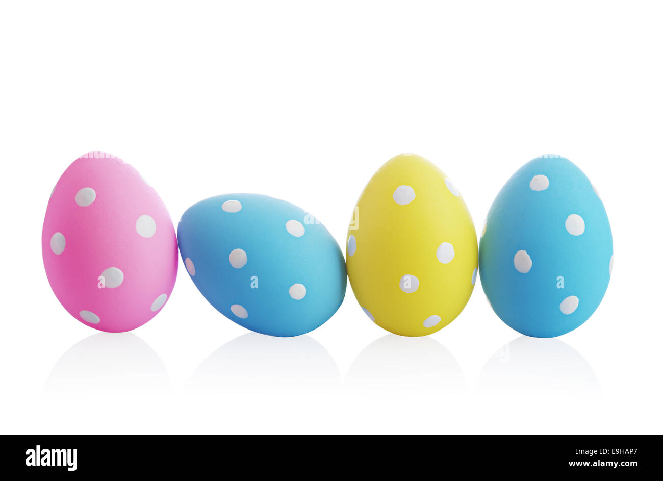 Colorful easter eggs isolated on white background Stock Photo - Alamy