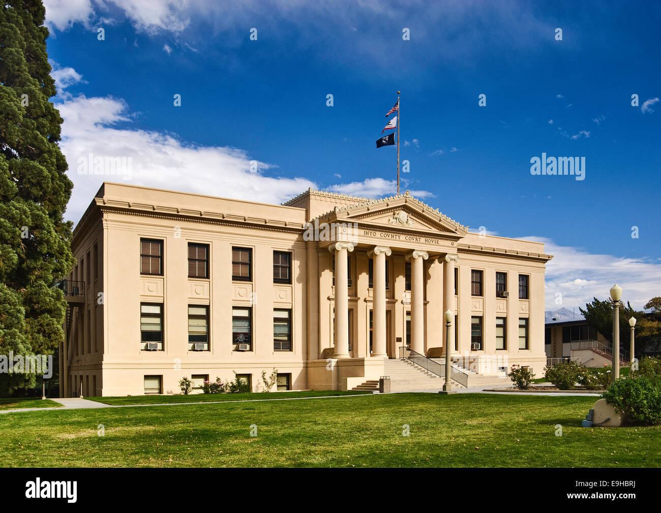 Inyo County Courthouse in town of Independence, Owens Valley, California, USA Stock Photo