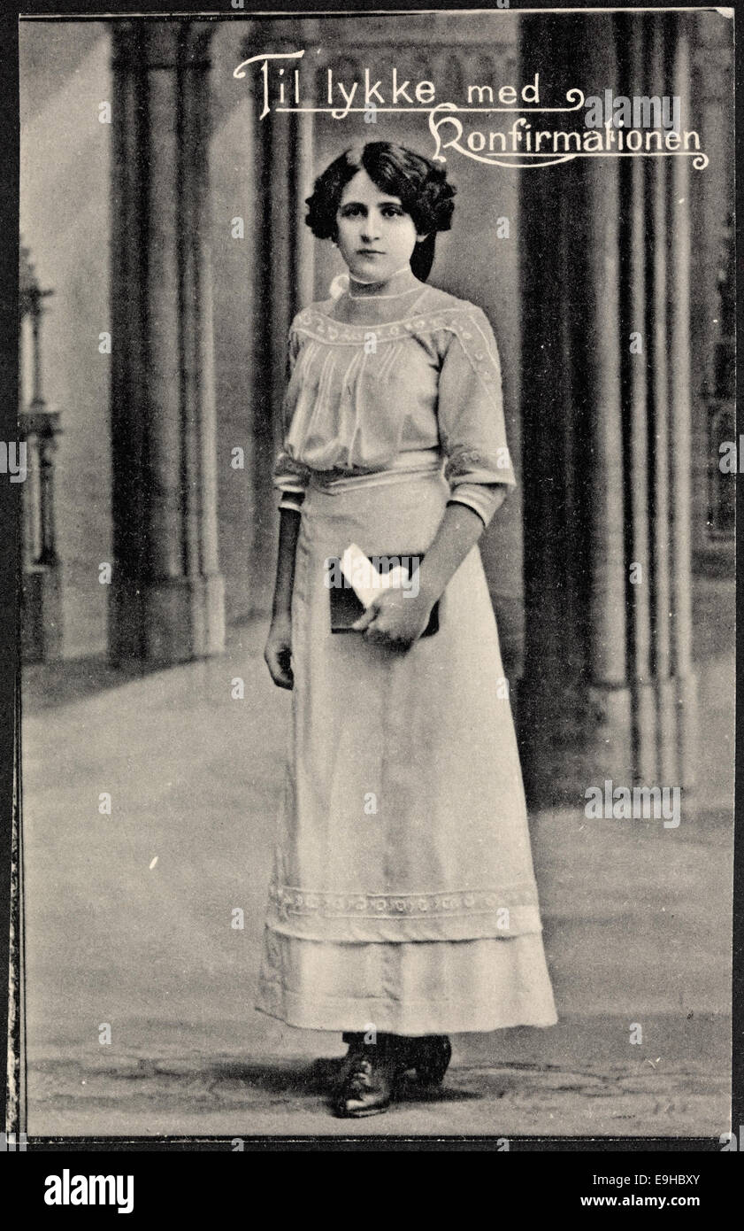 Til lykke med Konfirmationen, 1914 Stock Photo