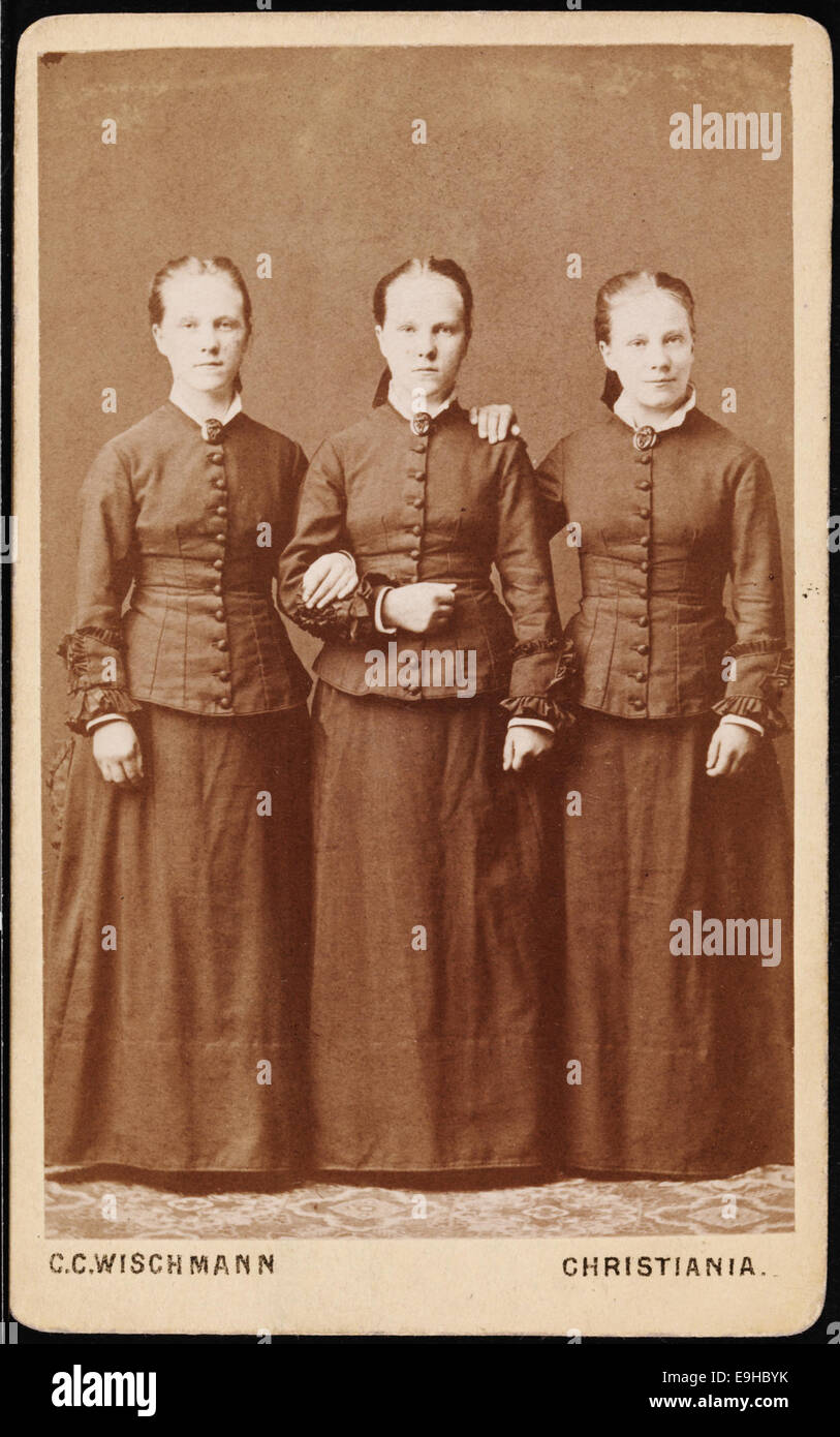 Tre unge damer Stock Photo