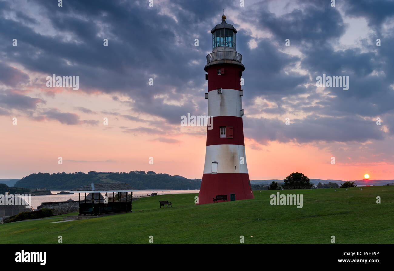 The lighthouse at the Hoe in Plymouth, Devon Stock Photo