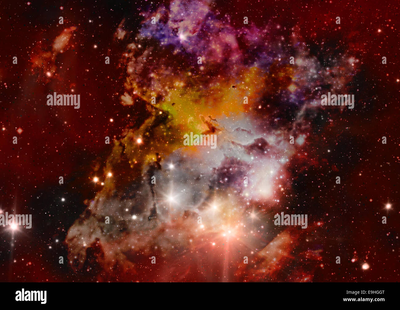 Star field in space and a nebulae Stock Photo - Alamy
