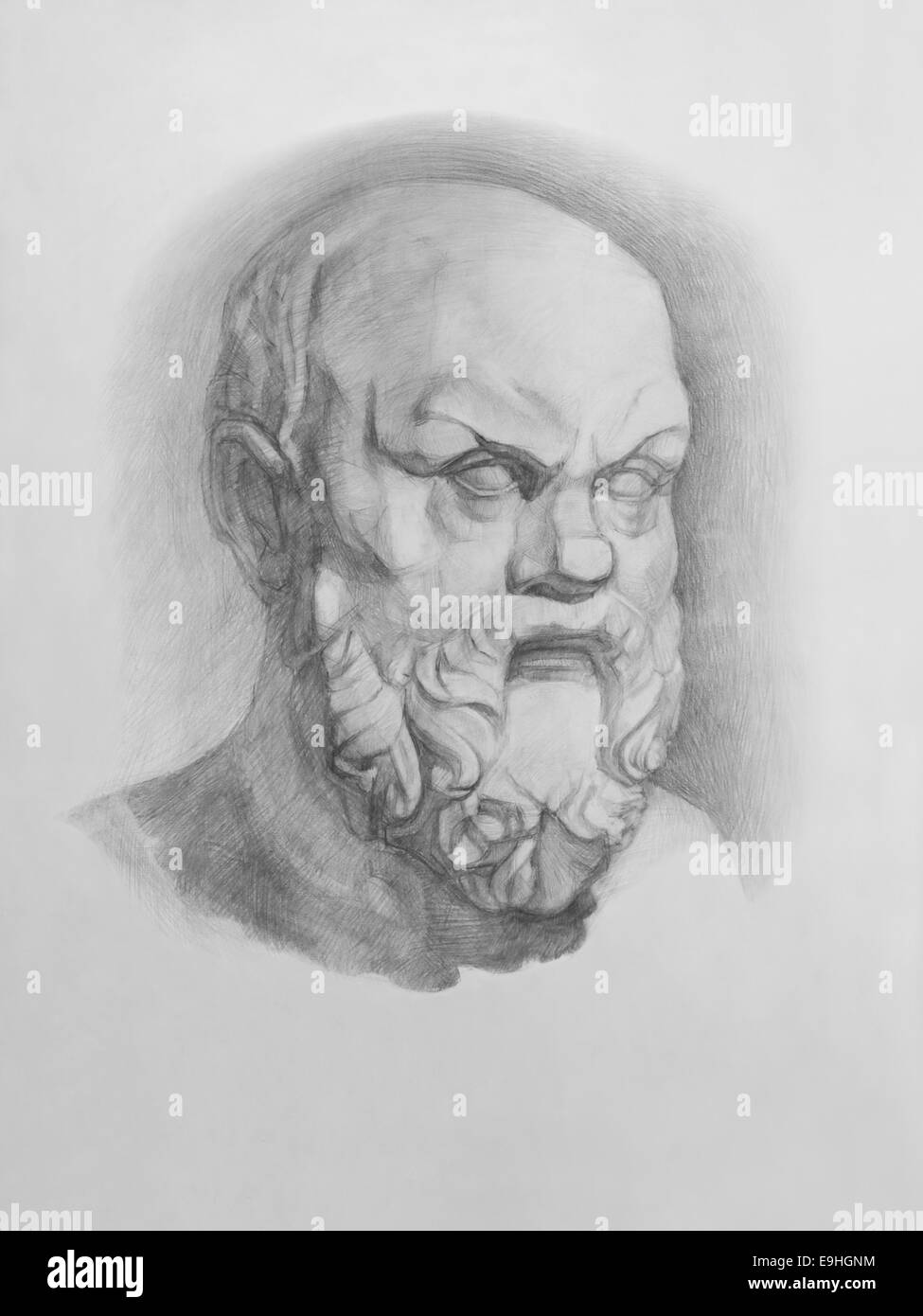 Bust of Socrates Stock Photo