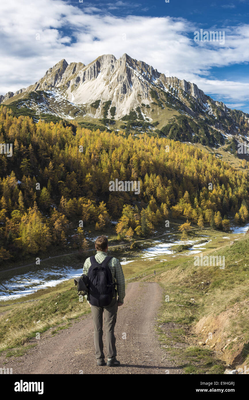 hiking in the alps Stock Photo