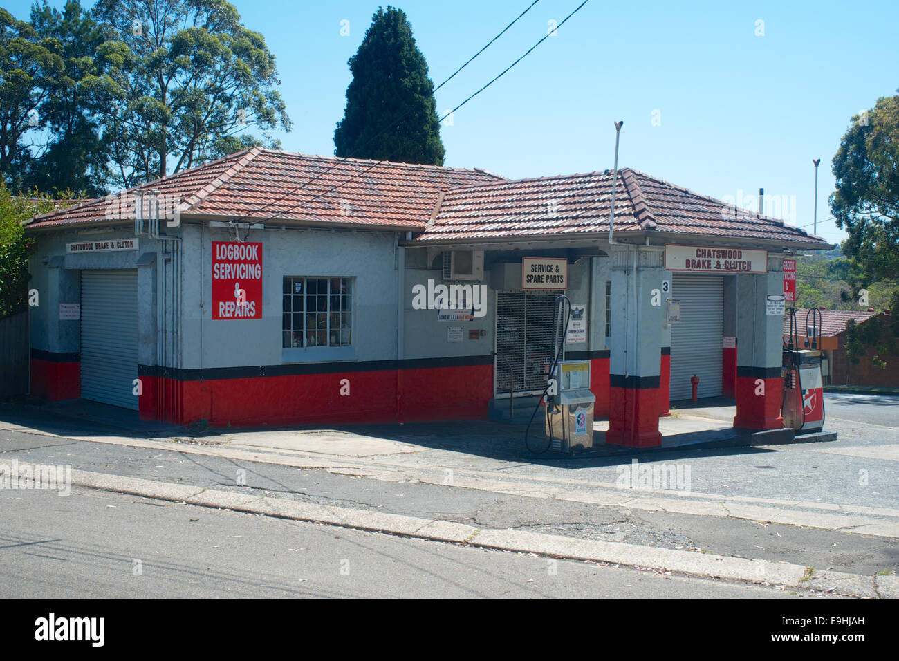 An old garage at Chatswood West, Australia Stock Photo