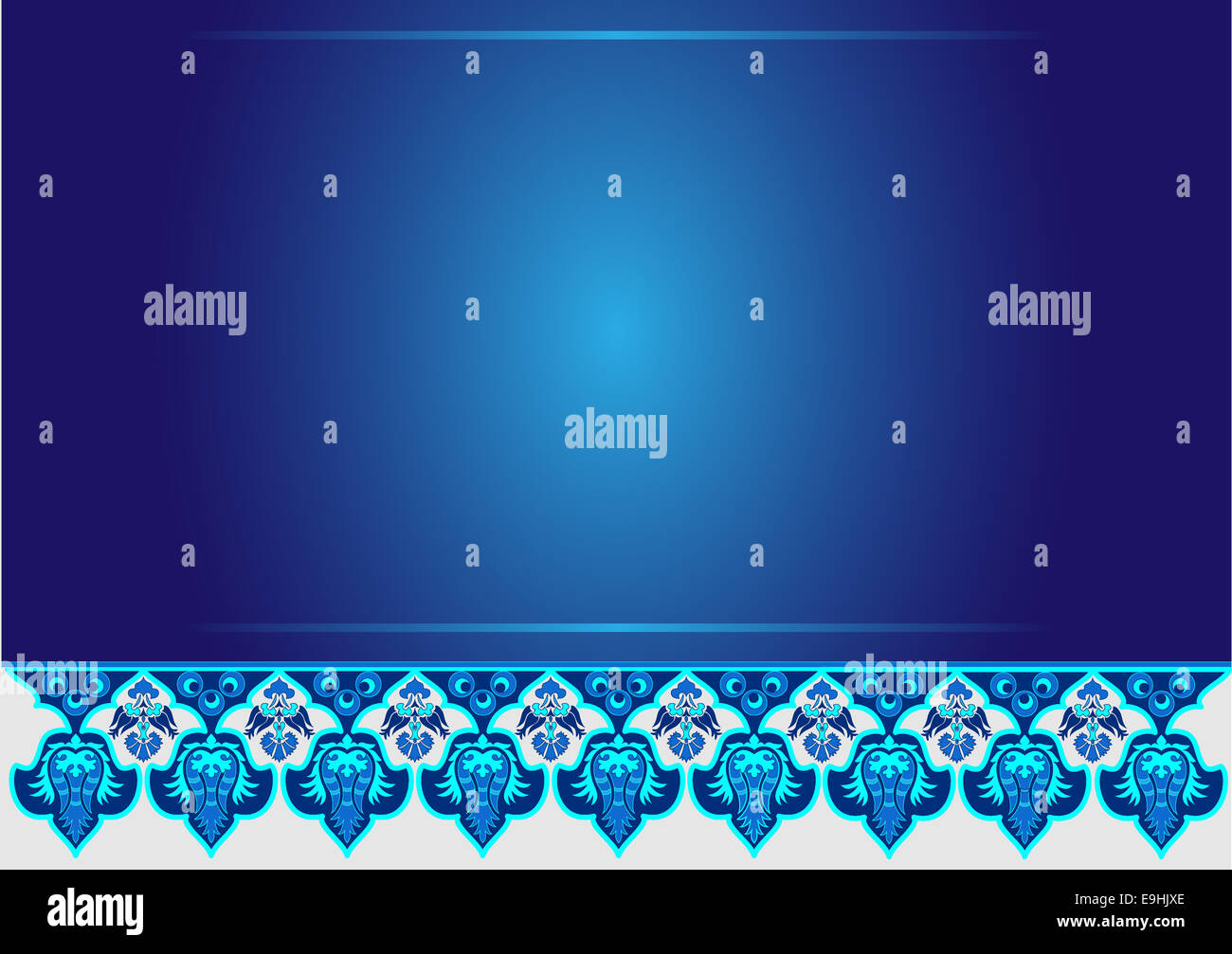 blue ottoman serial patterns twelve Stock Photo - Alamy