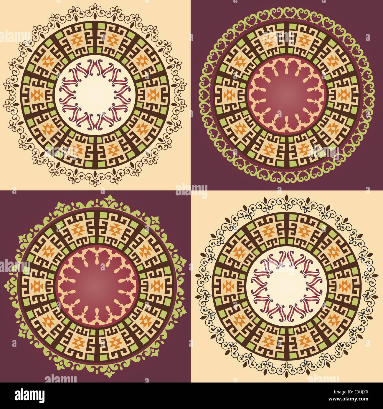 ottoman serial patterns thirteen version Stock Photo - Alamy