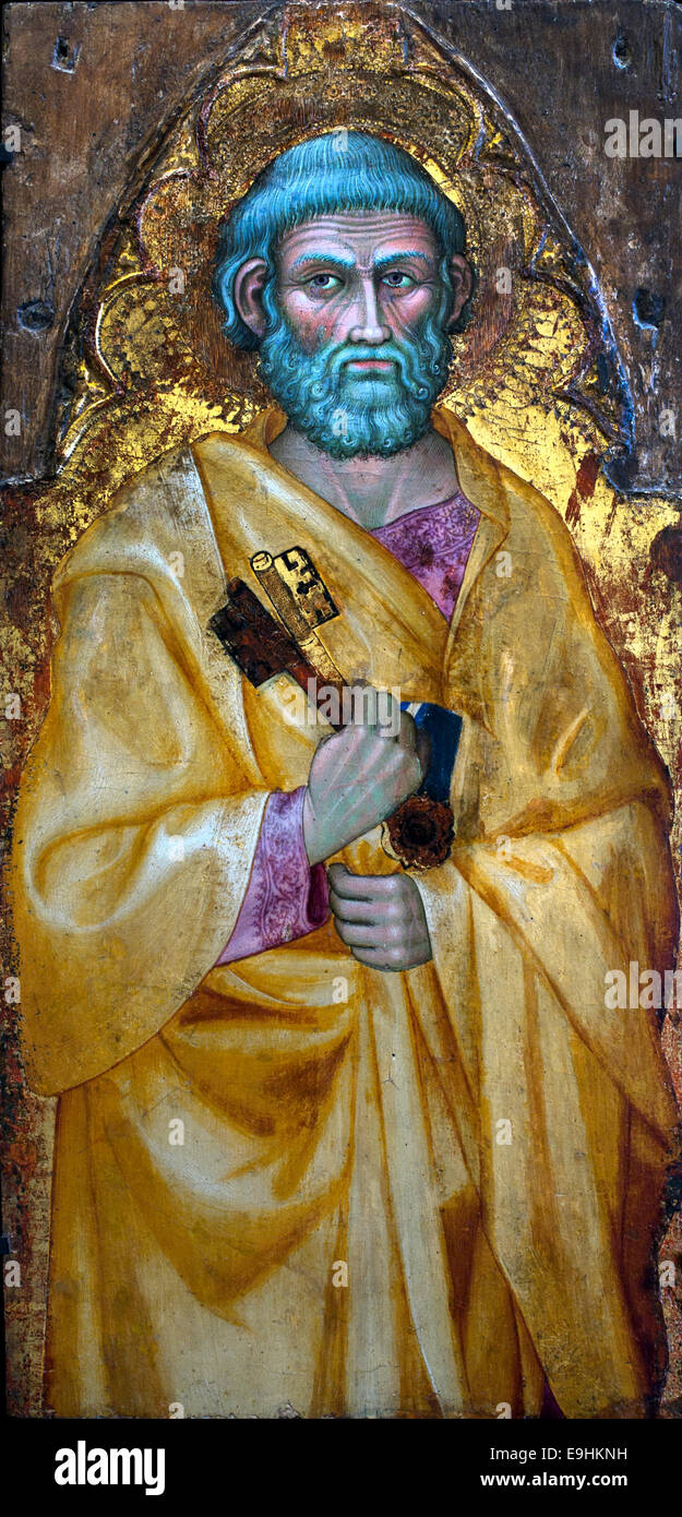 Saint Peter by Taddeo di Bartolo 1362 - 1422 Italy Italian Stock Photo