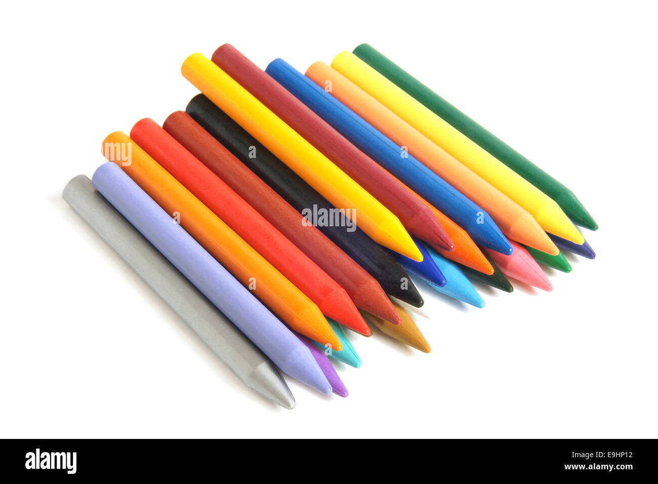 Colored wax pencils Stock Photo Alamy