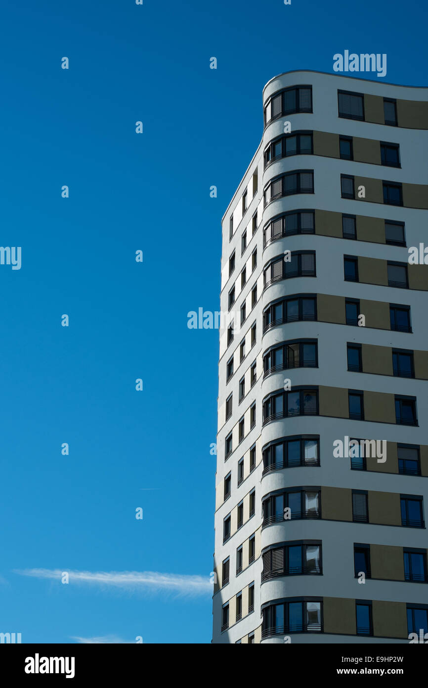 The residence tower 'Sternenhimmel' located in a development area in Munich, Germany. Stock Photo