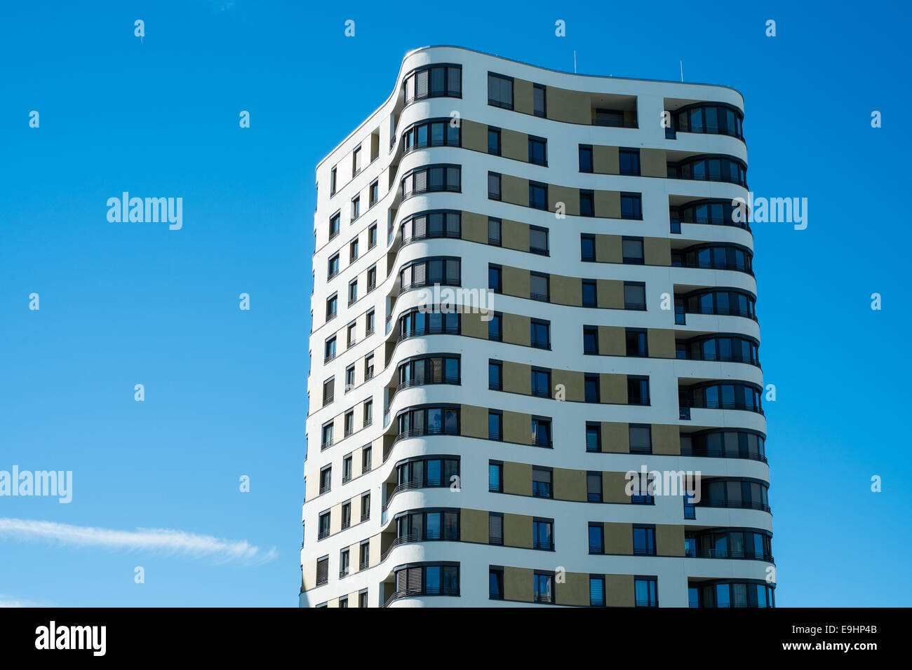 The residence tower 'Sternenhimmel' located in a development area in Munich, Germany. Stock Photo