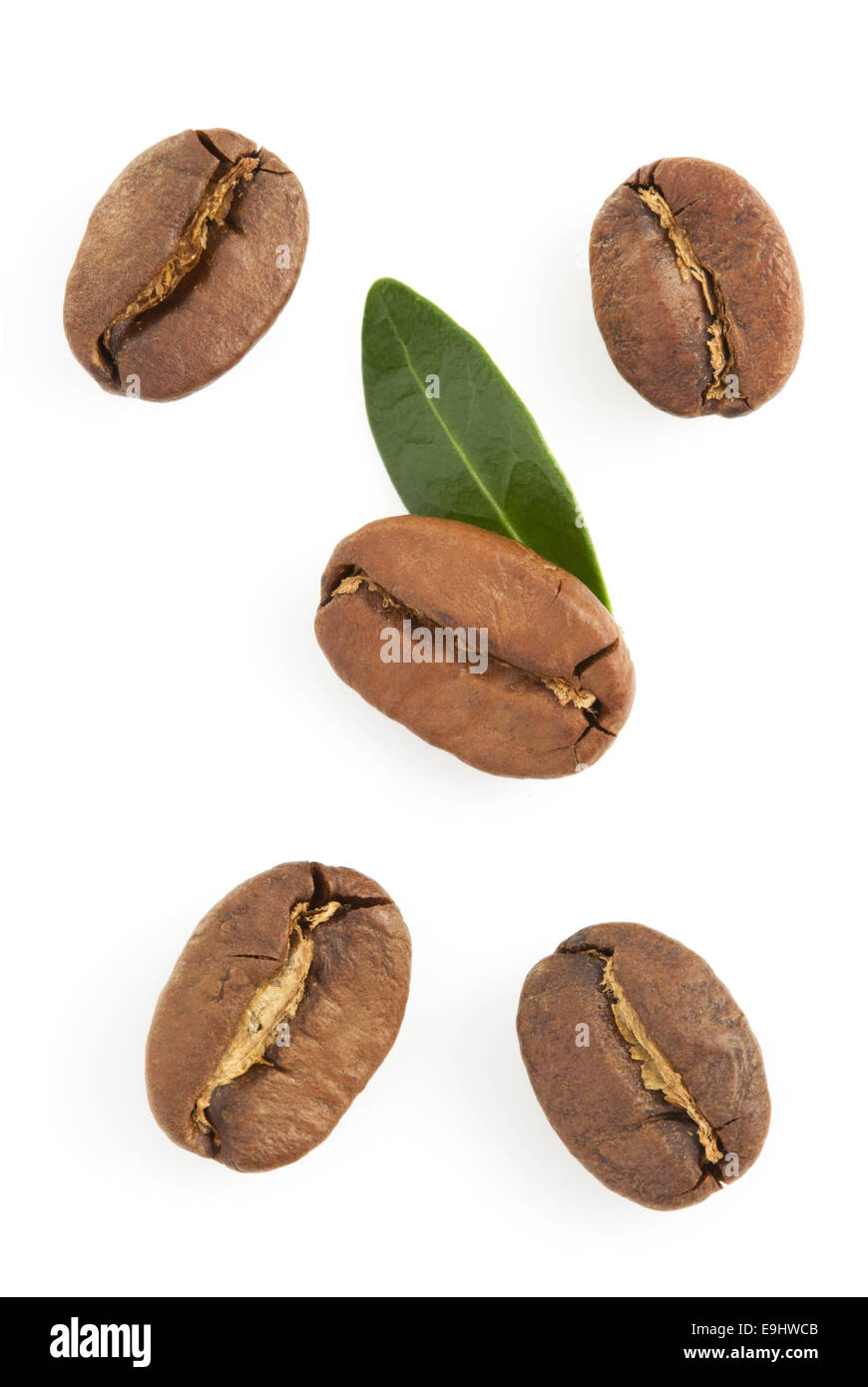 coffee beans isolated on white background Stock Photo - Alamy