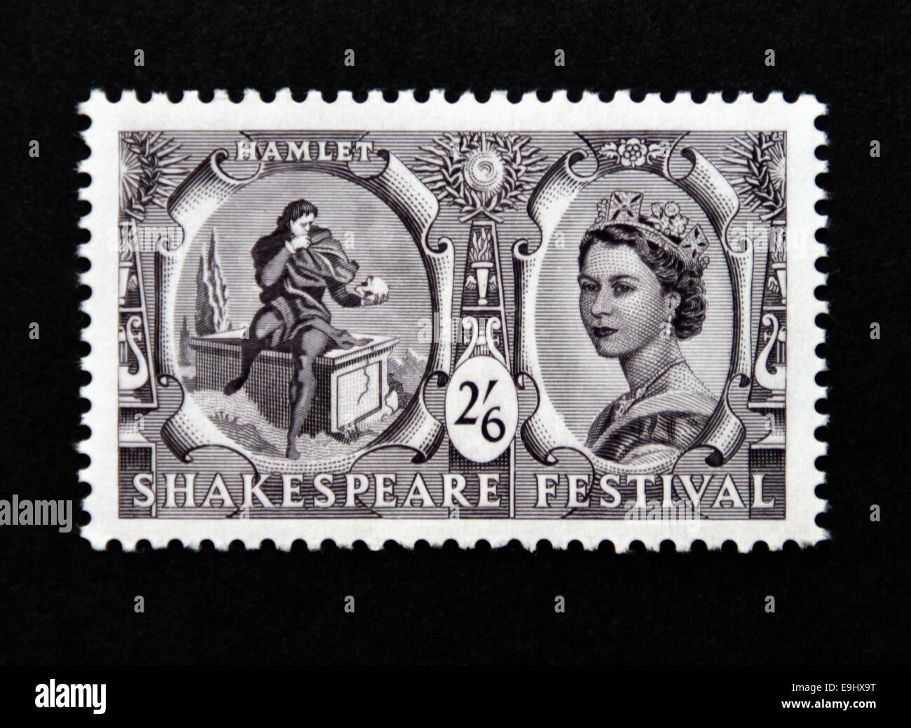 Postage Stamp Great Britain Queen Elizabeth Ii Shakespeare Stock Photo Alamy