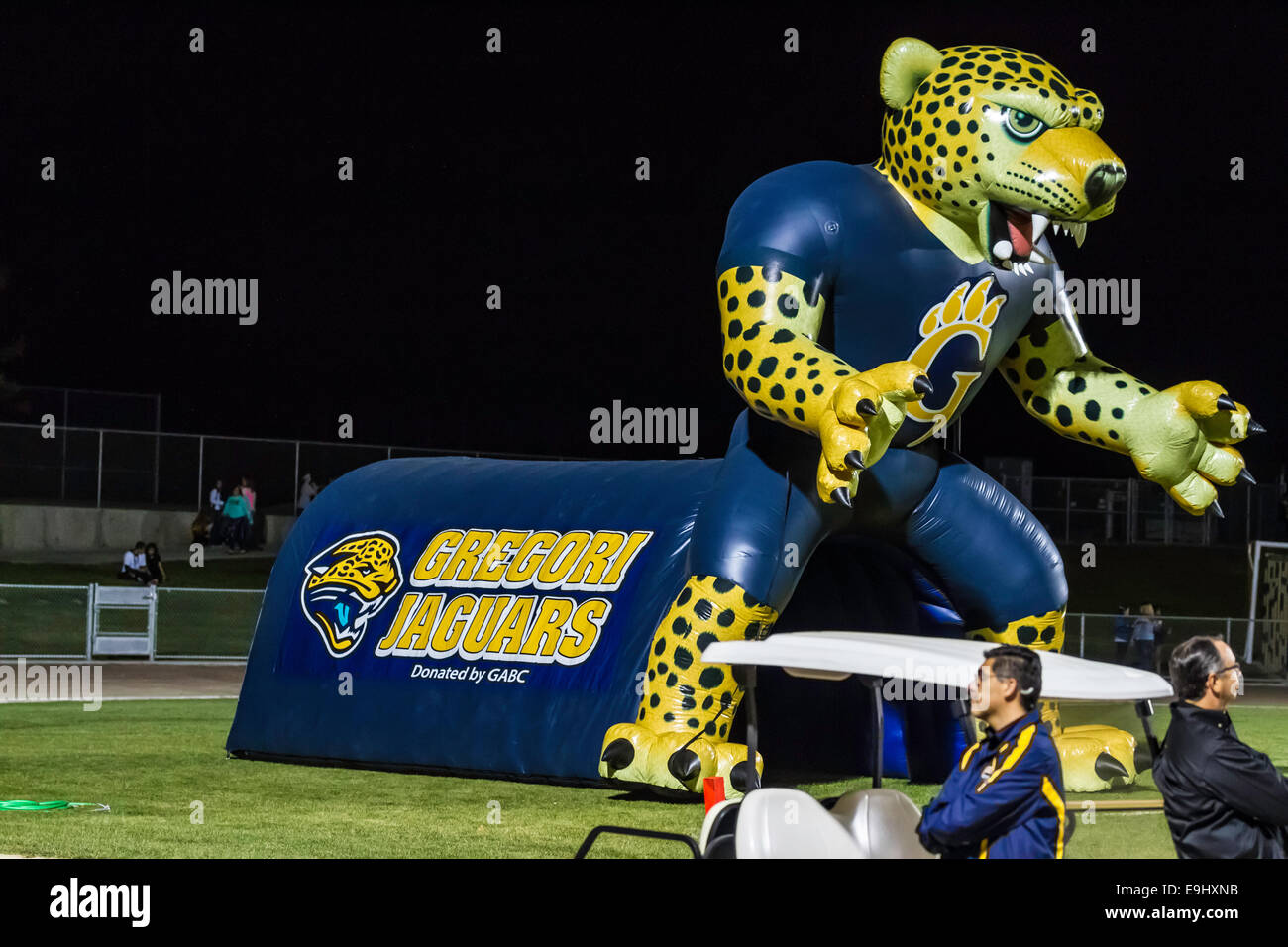 A High School Football Game and Homecoming celebration in Modesto California October 2014 Stock Photo