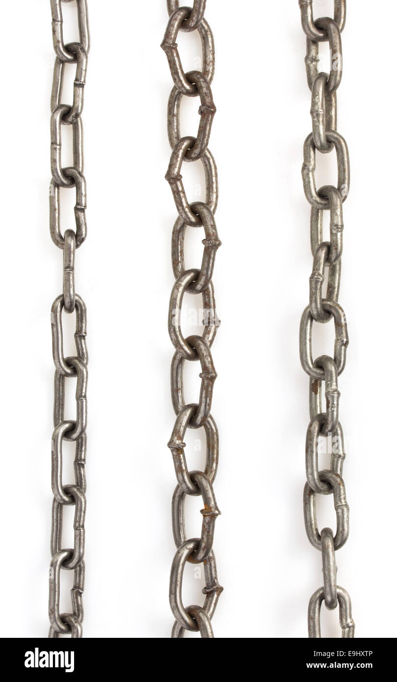 metal chain isolated on white background Stock Photo - Alamy