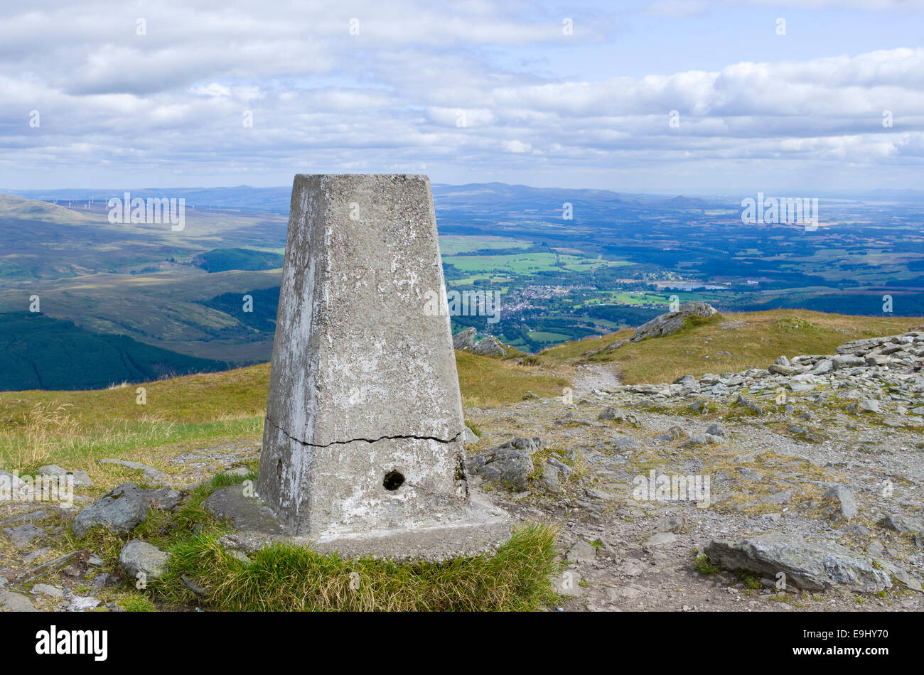 Summit of Ben Ledi, Trossachs, Stirlingshire, Scotland, UK Stock Photo