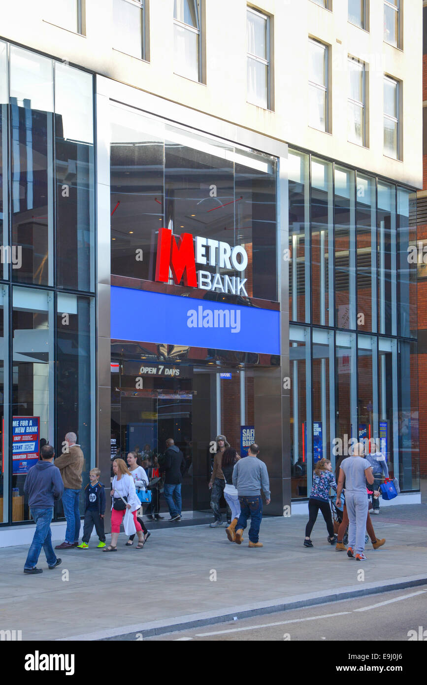 Metro Bank branch Wood Green London Stock Photo