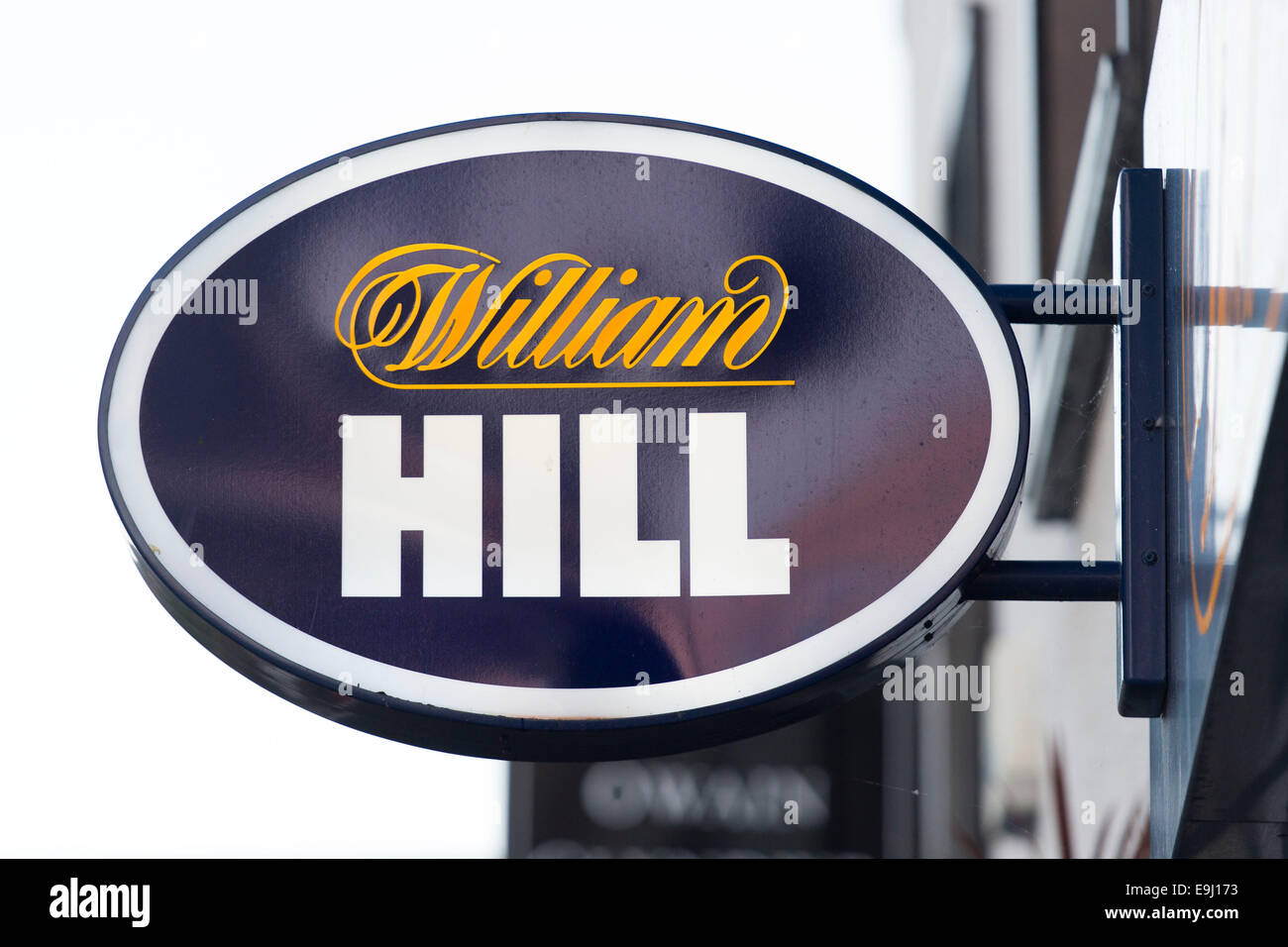 William Hill betting shop sign. Stock Photo