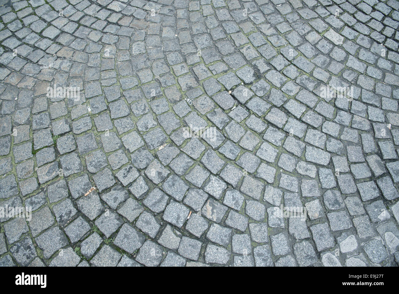 Patterned Street the distinctive road / street surface of patterned stones in paris ...