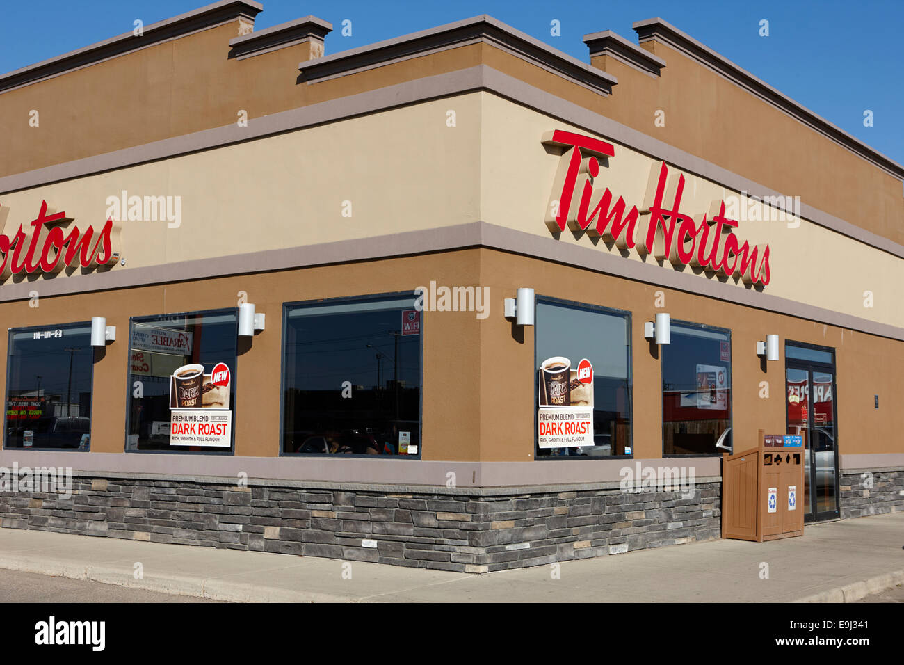 MONTREAL, CANADA - NOVEMBER 9, 2018: Tim Hortons logo in front of one of  their restaurants in Montreal, Quebec. Tim Hortons is a cafe and fastfood  can Stock Photo - Alamy