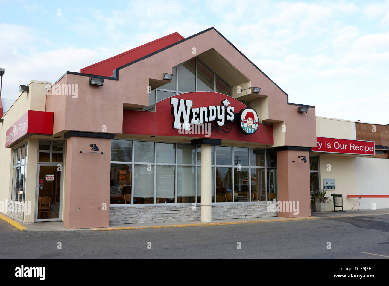 wendys fast food store Saskatchewan Canada Stock Photo