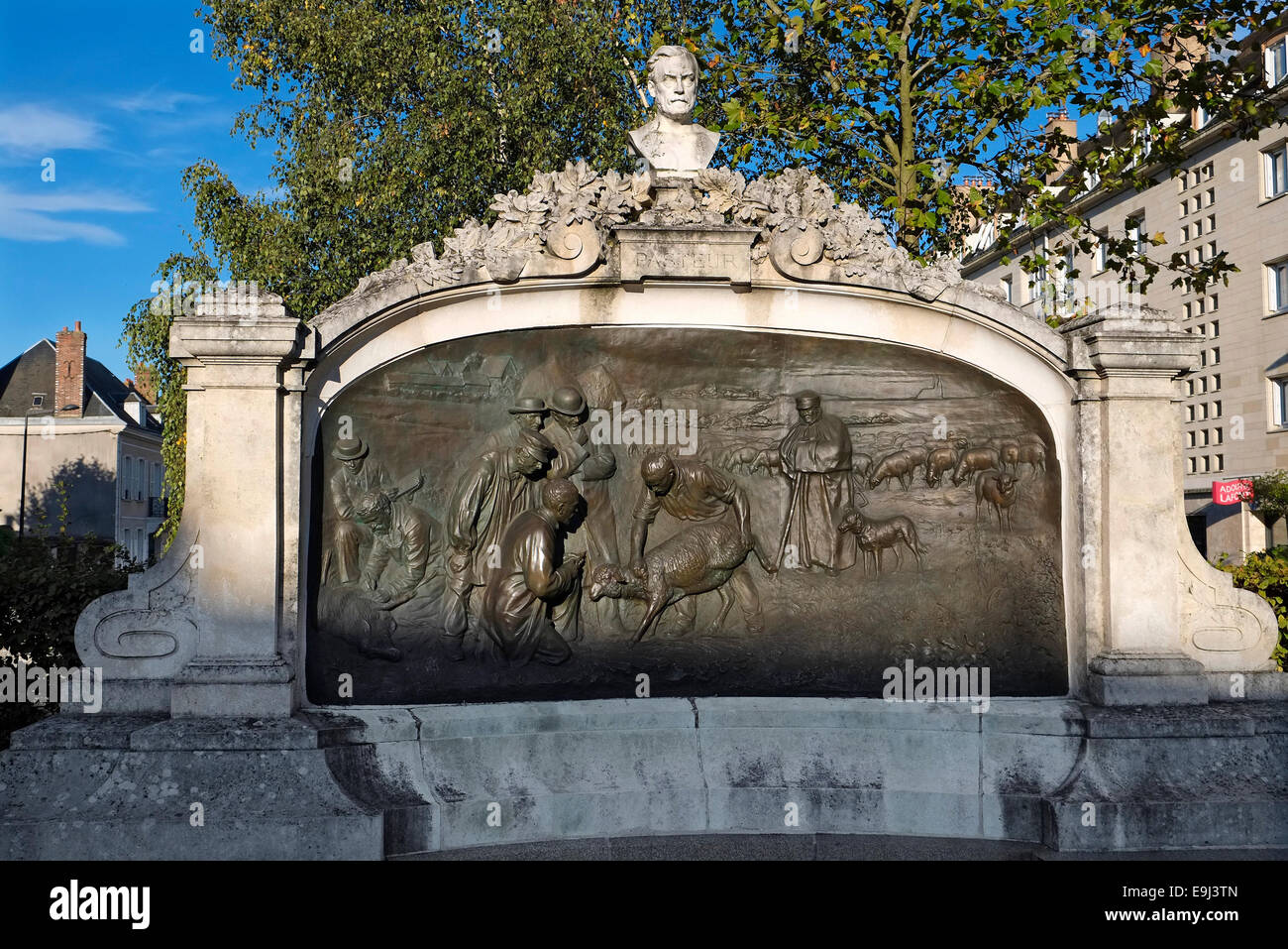 monument to louis pasteur, chartres, france Stock Photo
