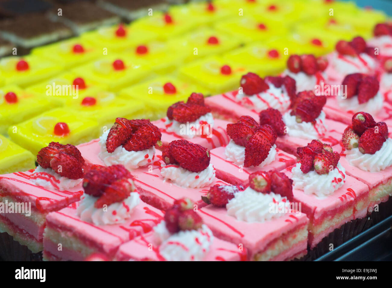 berry desserts Italian confectionery shop Stock Photo Alamy