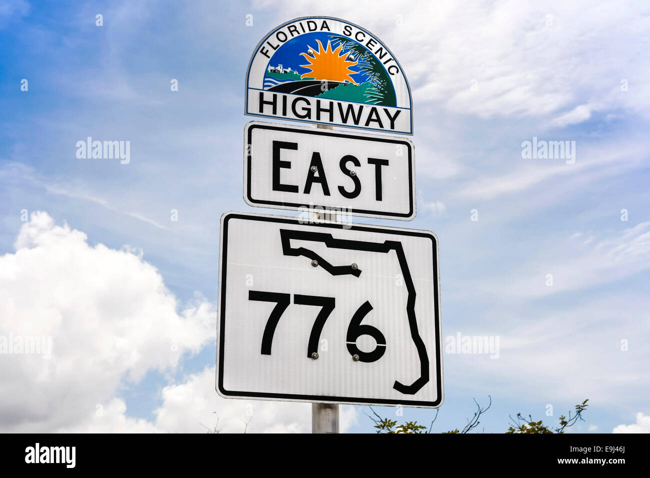 Florida Scenic Highway sign on East 776 Stock Photo