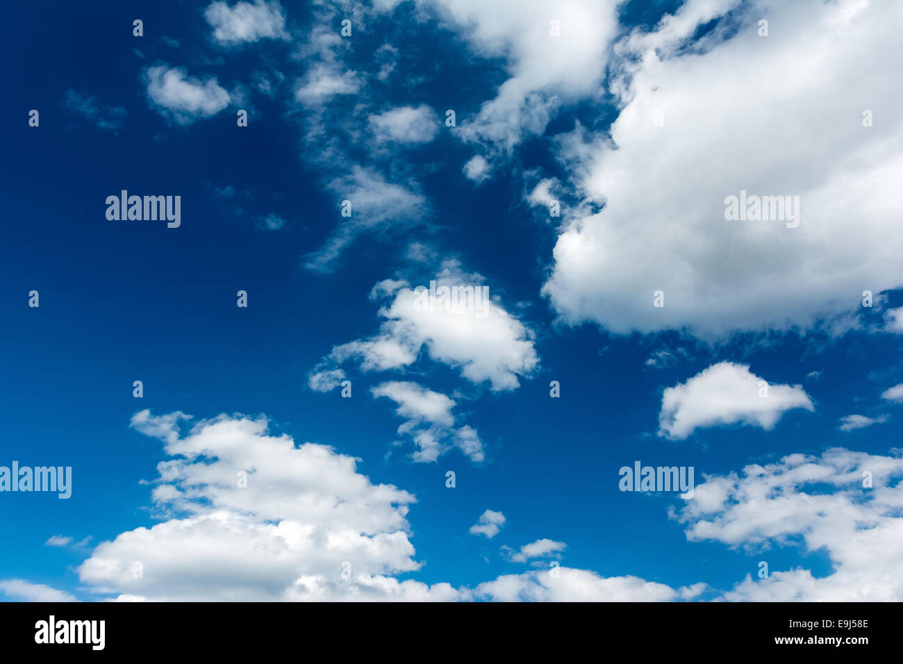 Summer Blue Sky With White Clouds Stock Photo - Alamy