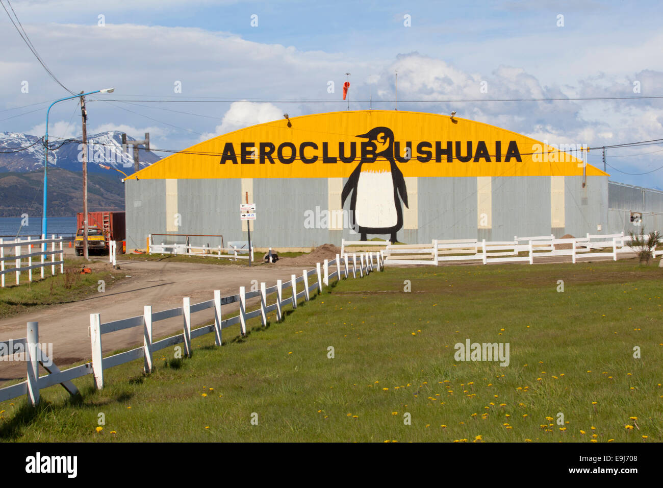 The Ushuaia's aeroclub. Tierra del Fuego, Argentina. Stock Photo